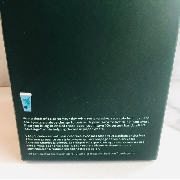Starbucks 2020 Summer Tropical Palm Trees Hot Cups- New in Box - Picture 3 of 7